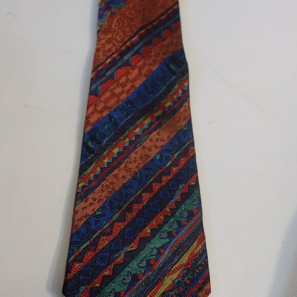 Mens Missoni Multicolor Jacquard Silk Designer Necktie - Picture 5 of 6